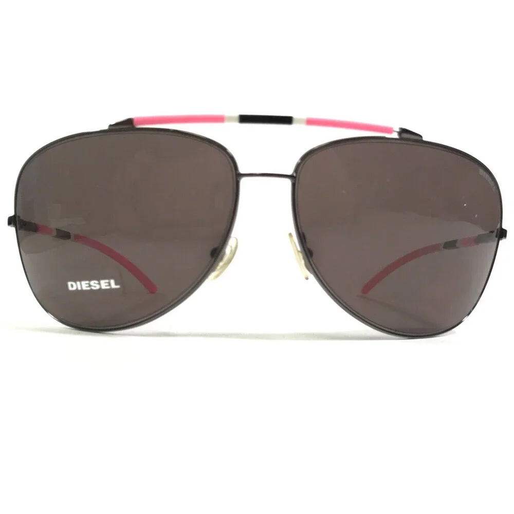 Diesel Kids Sunglasses DS0015 KD6 Gray Pink Round Frames with Purple Lenses